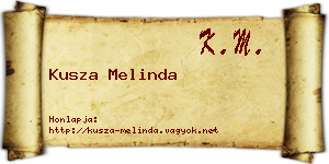 Kusza Melinda névjegykártya